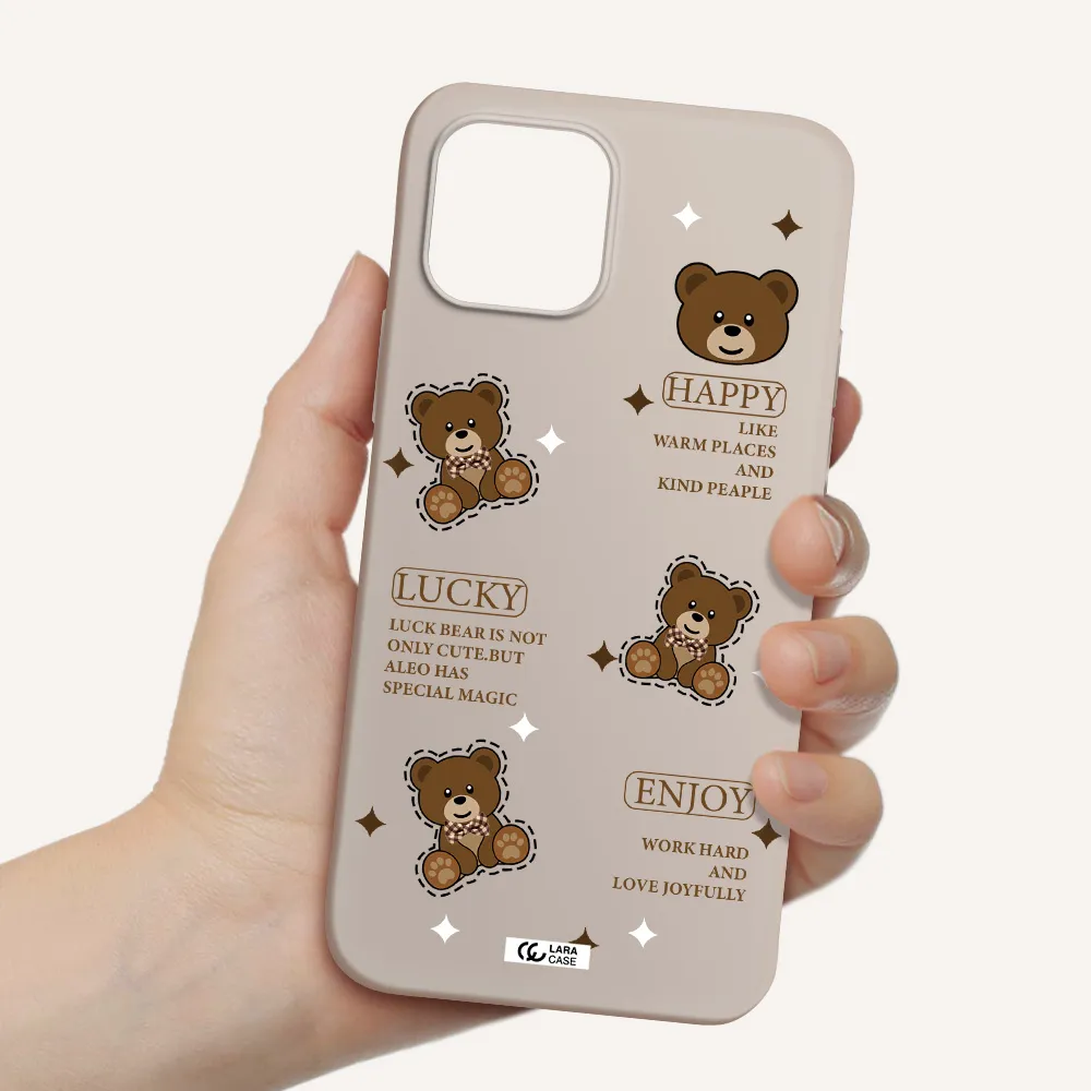 a collection of teddy bears Apple iPhone 12 Silicone Stone Case