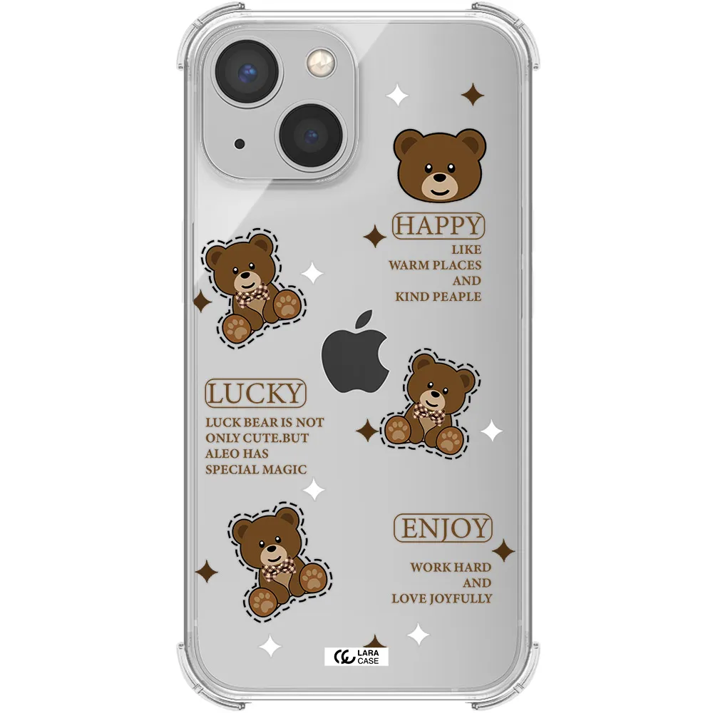 a collection of teddy bears Apple iPhone 13 Clear PC Case