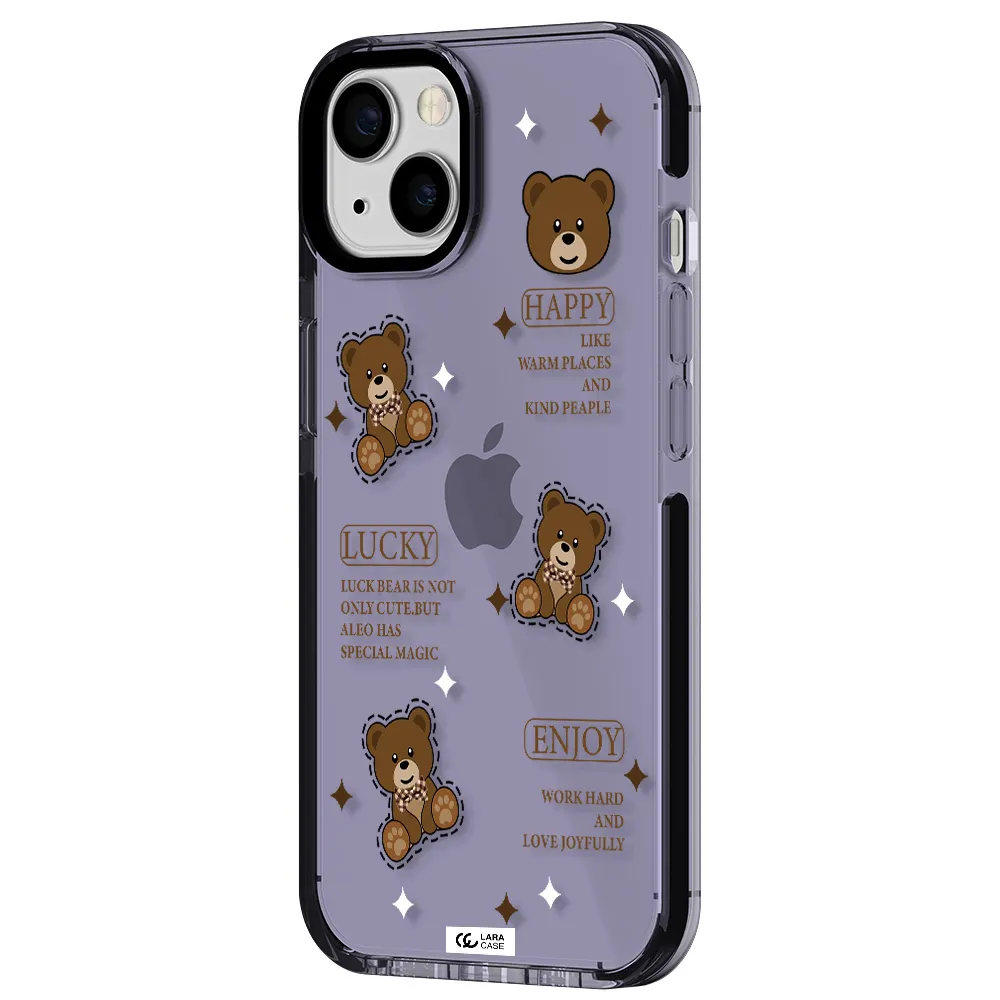 a collection of teddy bears Apple iPhone 13 impact Lilac Case