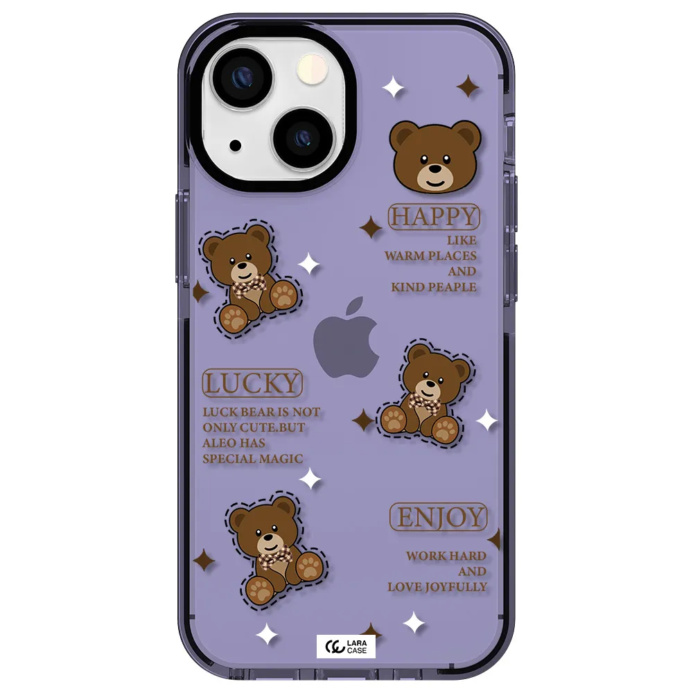 a collection of teddy bears Apple iPhone 13 mini impact Lilac Case
