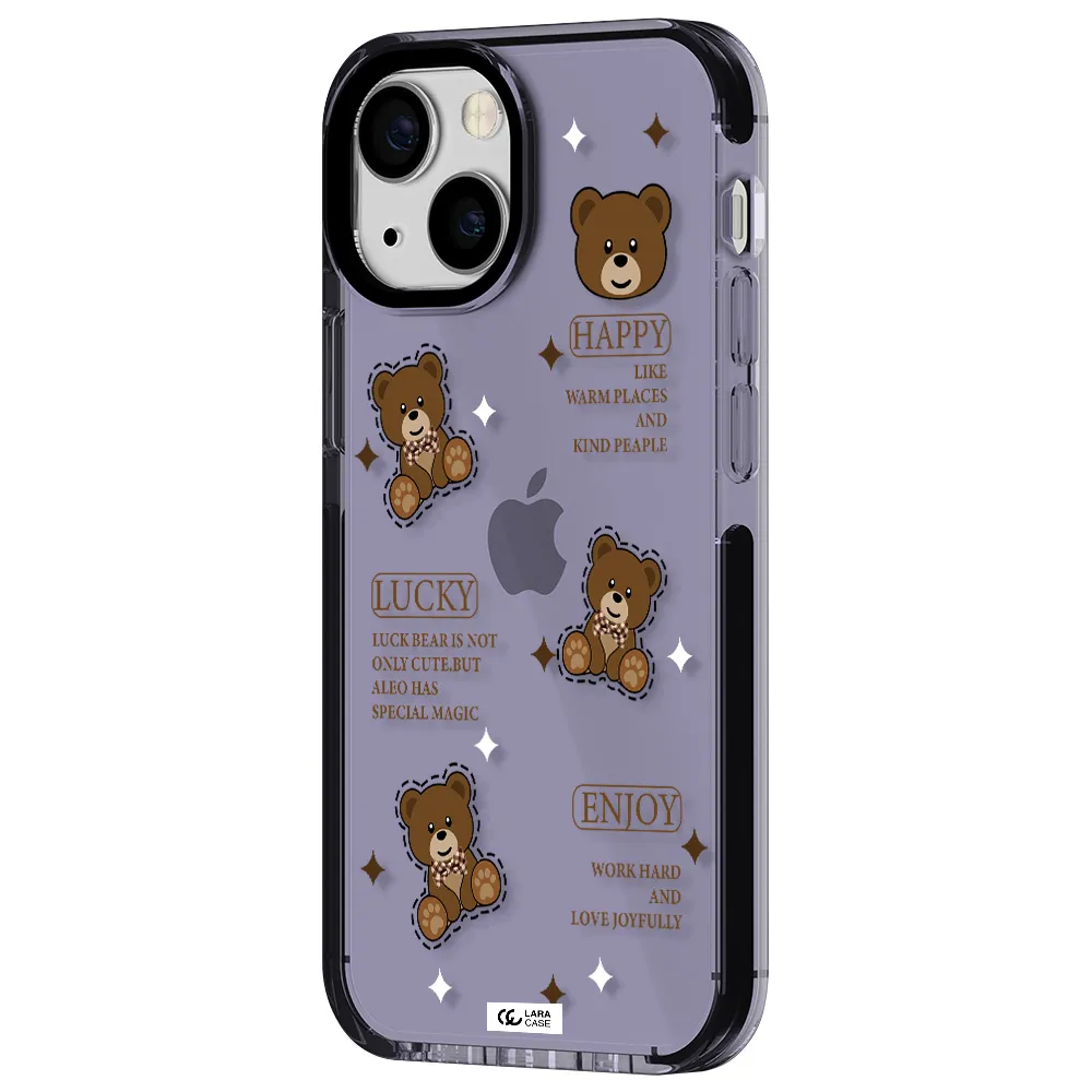 a collection of teddy bears Apple iPhone 13 mini impact Lilac Case