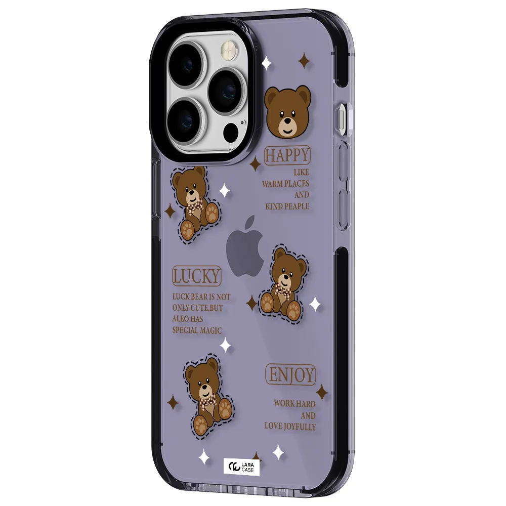 a collection of teddy bears Apple iPhone 13 Pro impact Lilac Case