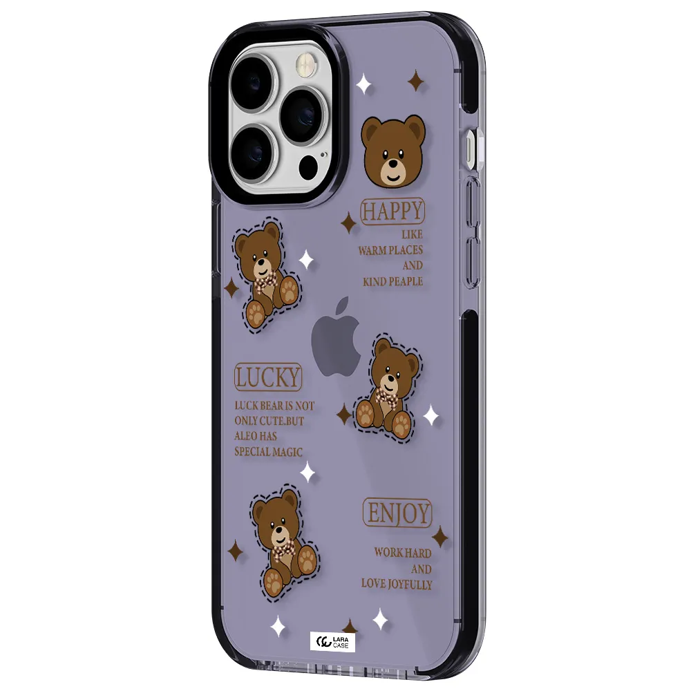 a collection of teddy bears Apple iPhone 13 Pro Max impact Lilac Case