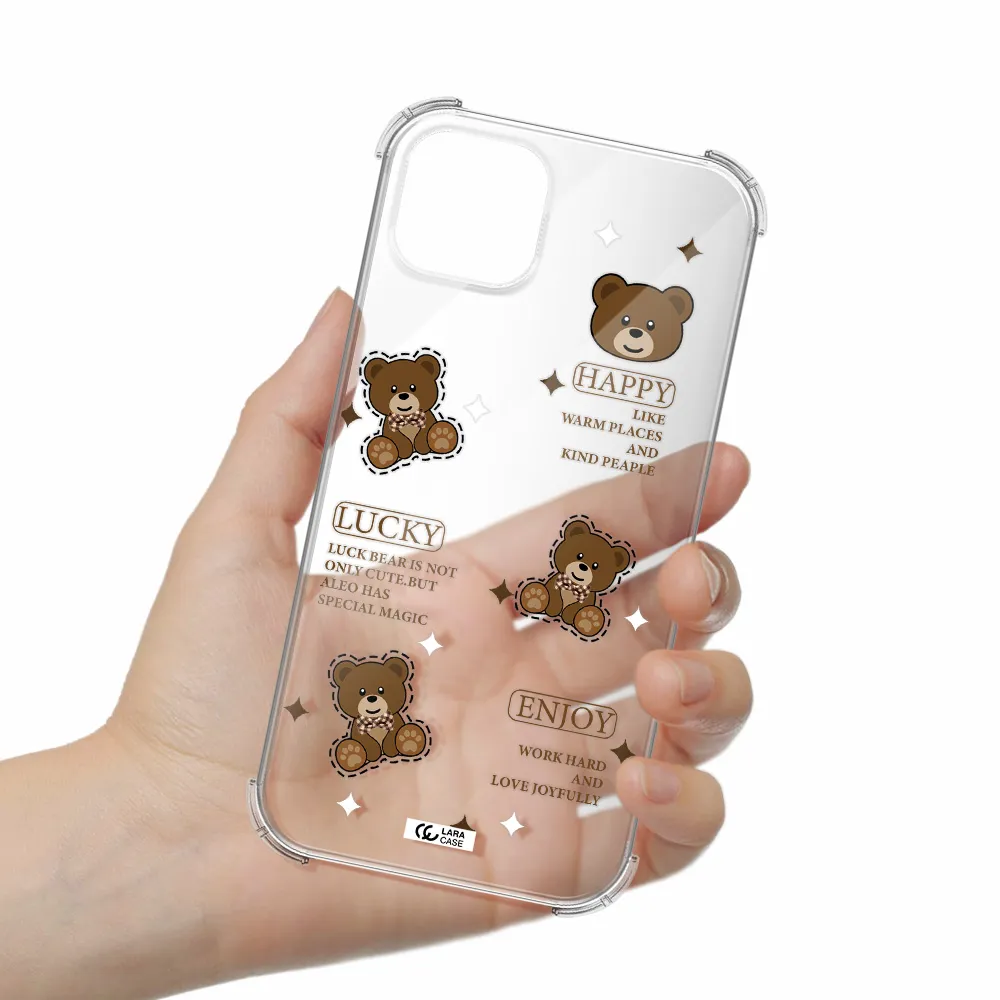 a collection of teddy bears Apple iPhone 14 Clear PC Case