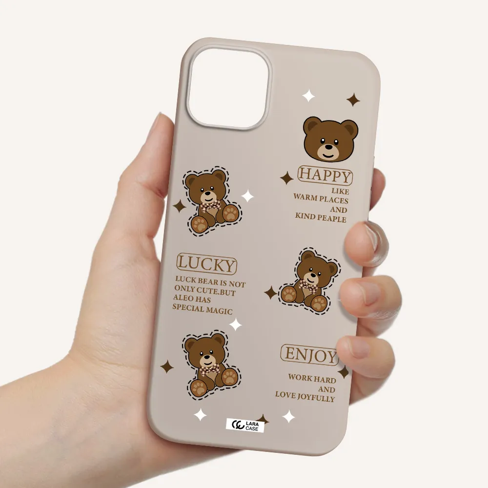 a collection of teddy bears Apple iPhone 14 plus Silicone Stone Case