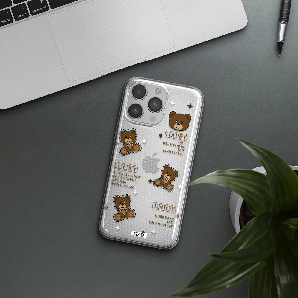 A Collection Of Teddy Bears Apple Iphone 14 Pro Clear Tpu Case