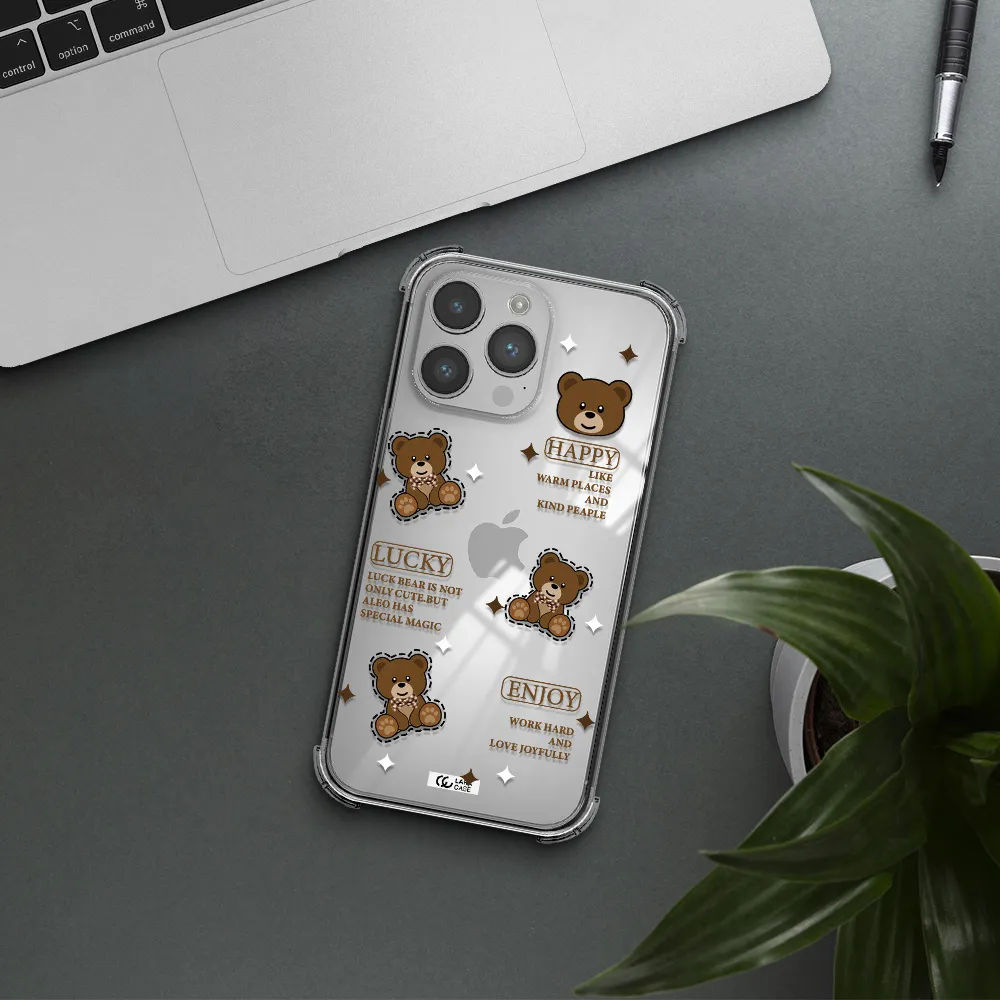 a collection of teddy bears Apple iPhone 14 pro max Clear PC Case