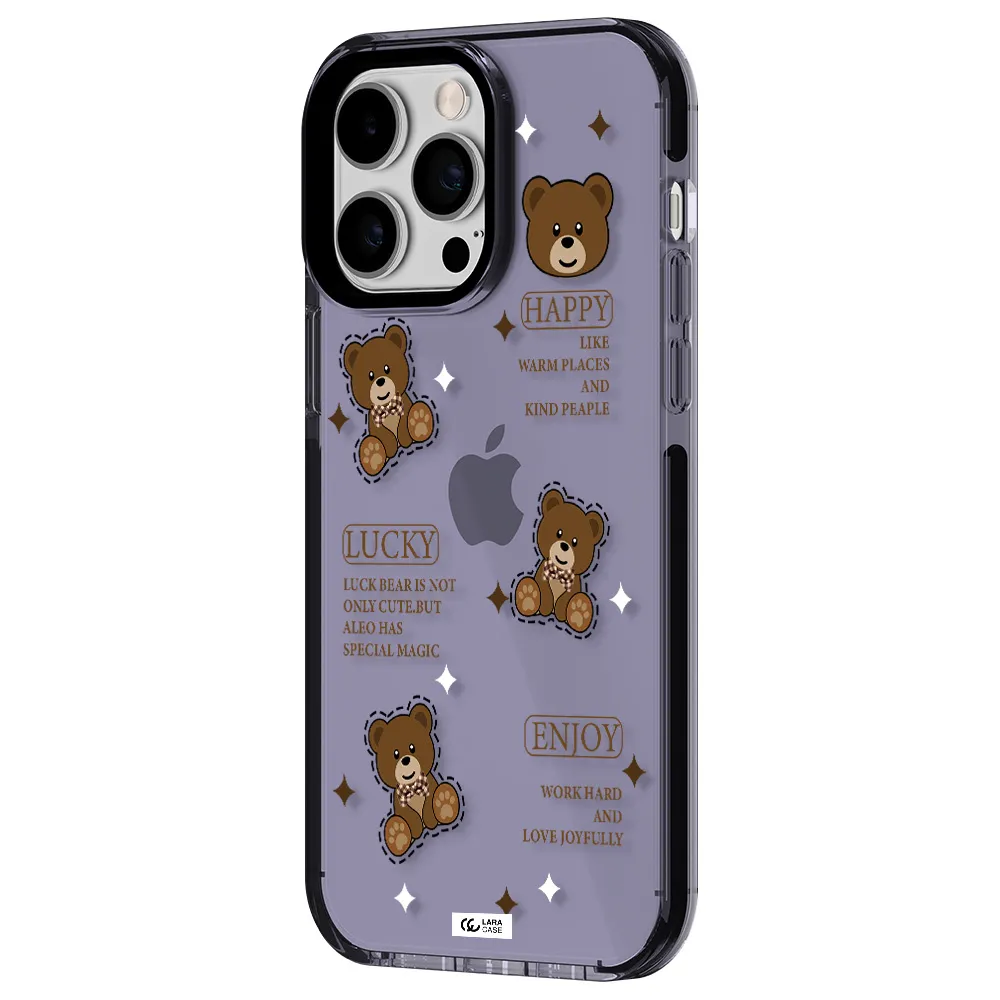 a collection of teddy bears Apple iPhone 14 pro max impact Lilac Case