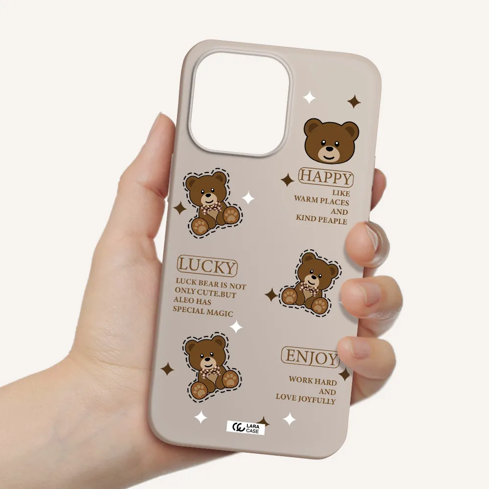 a collection of teddy bears Apple iPhone 14 pro Silicone Stone Case
