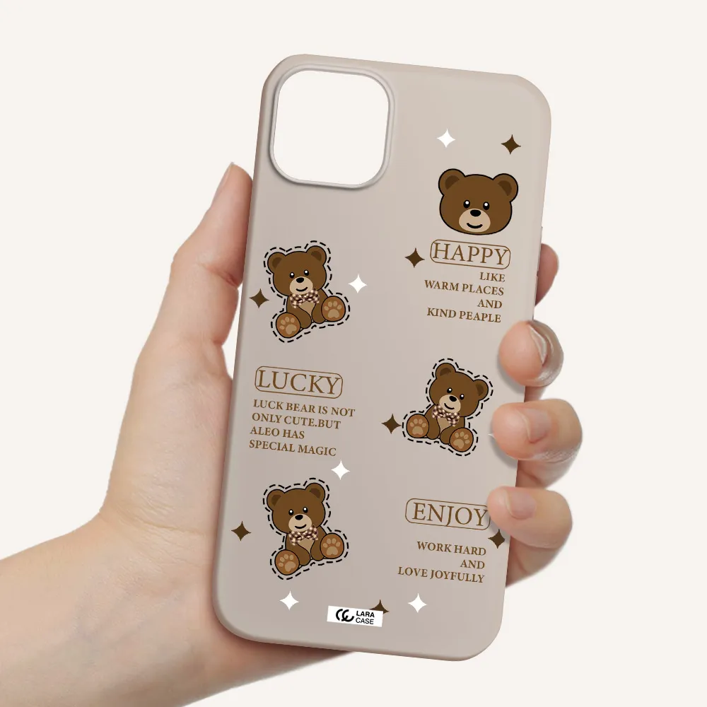 a collection of teddy bears Apple iPhone 14 Silicone Stone Case