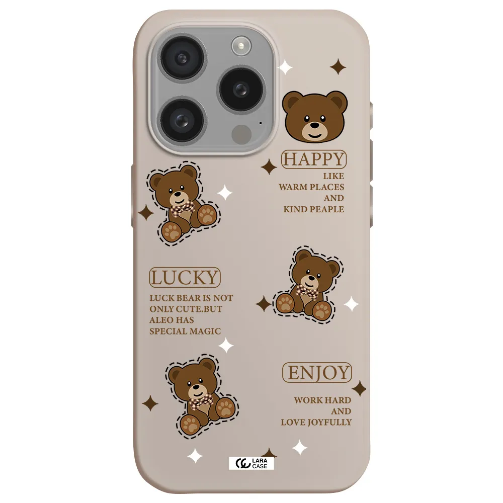 A Collection Of Teddy Bears Apple Iphone 15 Pro Silicone Stone Case