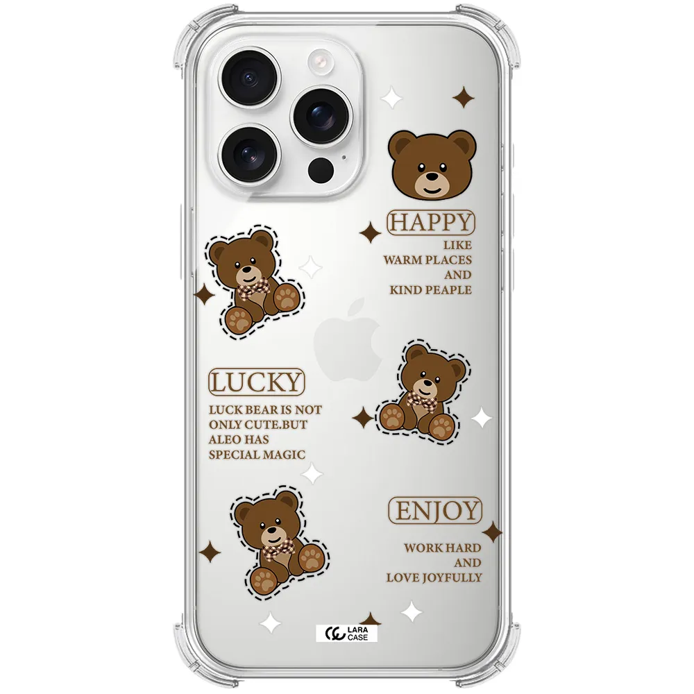 A Collection Of Teddy Bears Apple Iphone 16 Pro Max Clear Pc Case
