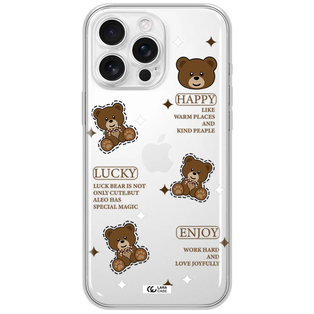 A Collection Of Teddy Bears Apple Iphone 16 Pro Max Clear Tpu Case