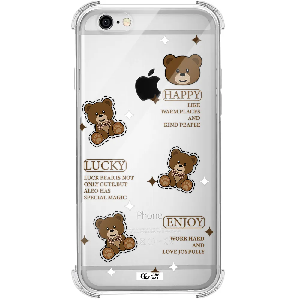 a collection of teddy bears Apple iPhone 6 Clear PC Case