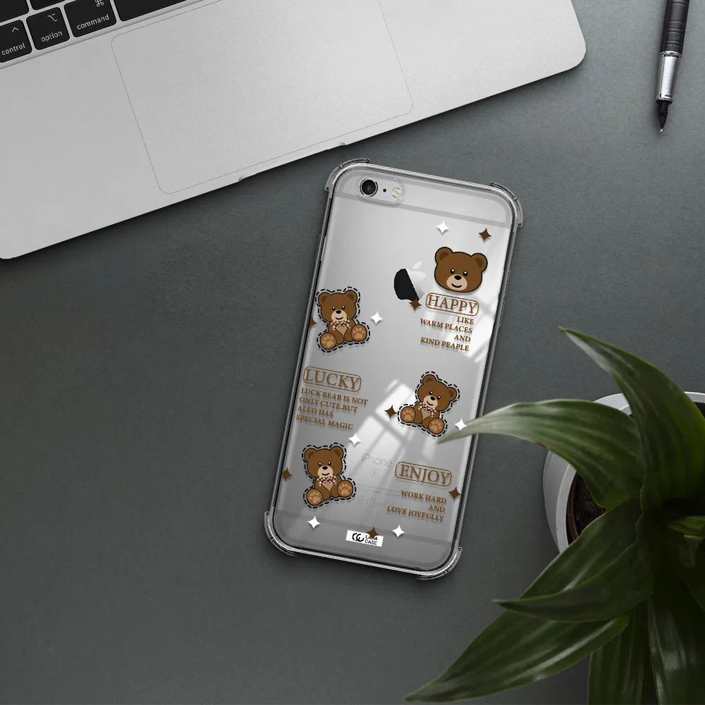 a collection of teddy bears Apple iPhone 6 plus Clear PC Case