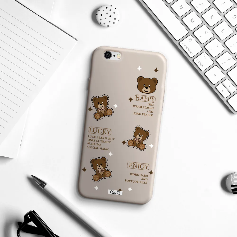 a collection of teddy bears Apple iPhone 6 Silicone Stone Case