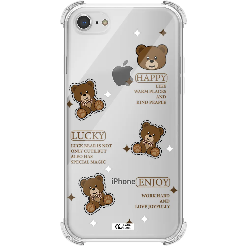 a collection of teddy bears Apple iPhone 7 Clear PC Case