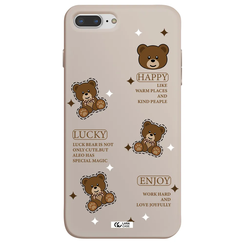 a collection of teddy bears Apple iPhone 7 plus Silicone Stone Case