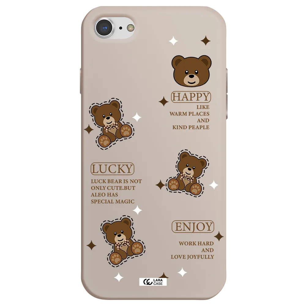 a collection of teddy bears Apple iPhone 7 Silicone Stone Case