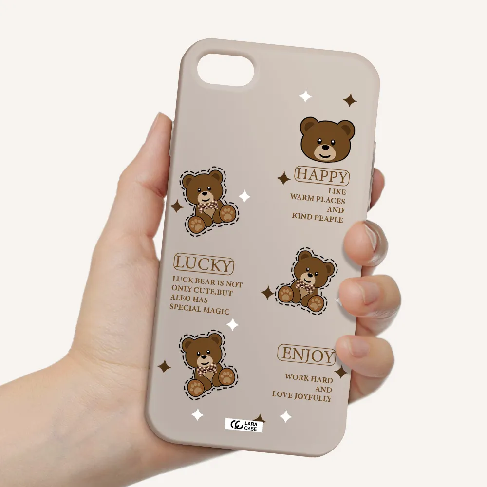 a collection of teddy bears Apple iPhone 7 Silicone Stone Case