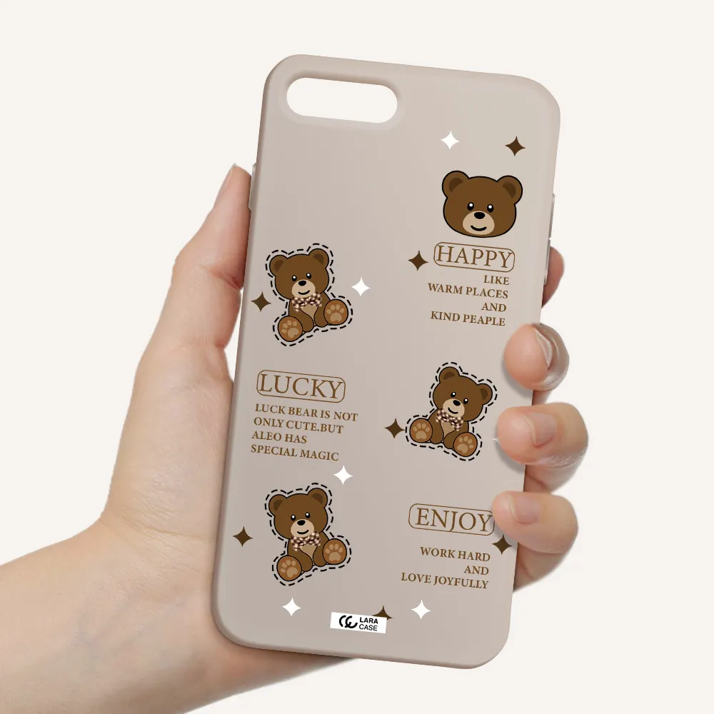 a collection of teddy bears Apple iPhone 8 plus Silicone Stone Case