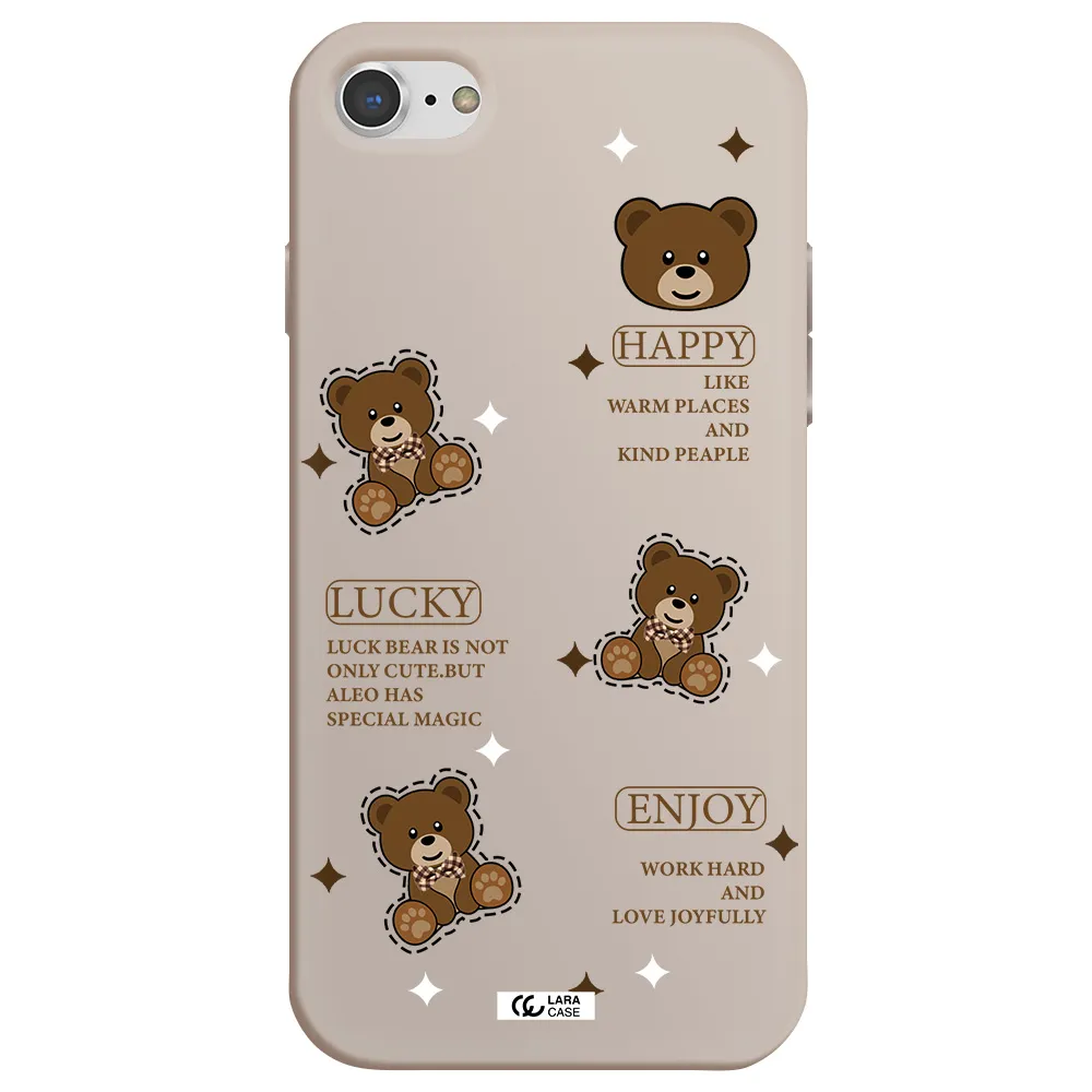 a collection of teddy bears Apple iPhone 8 Silicone Stone Case
