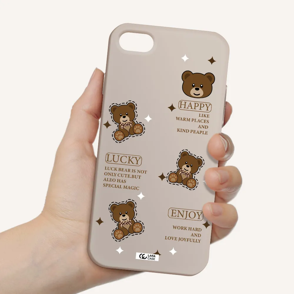 a collection of teddy bears Apple iPhone 8 Silicone Stone Case