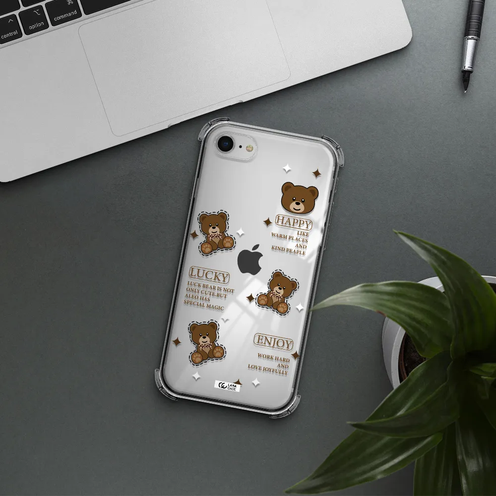 a collection of teddy bears Apple iPhone se 2020 Clear PC Case