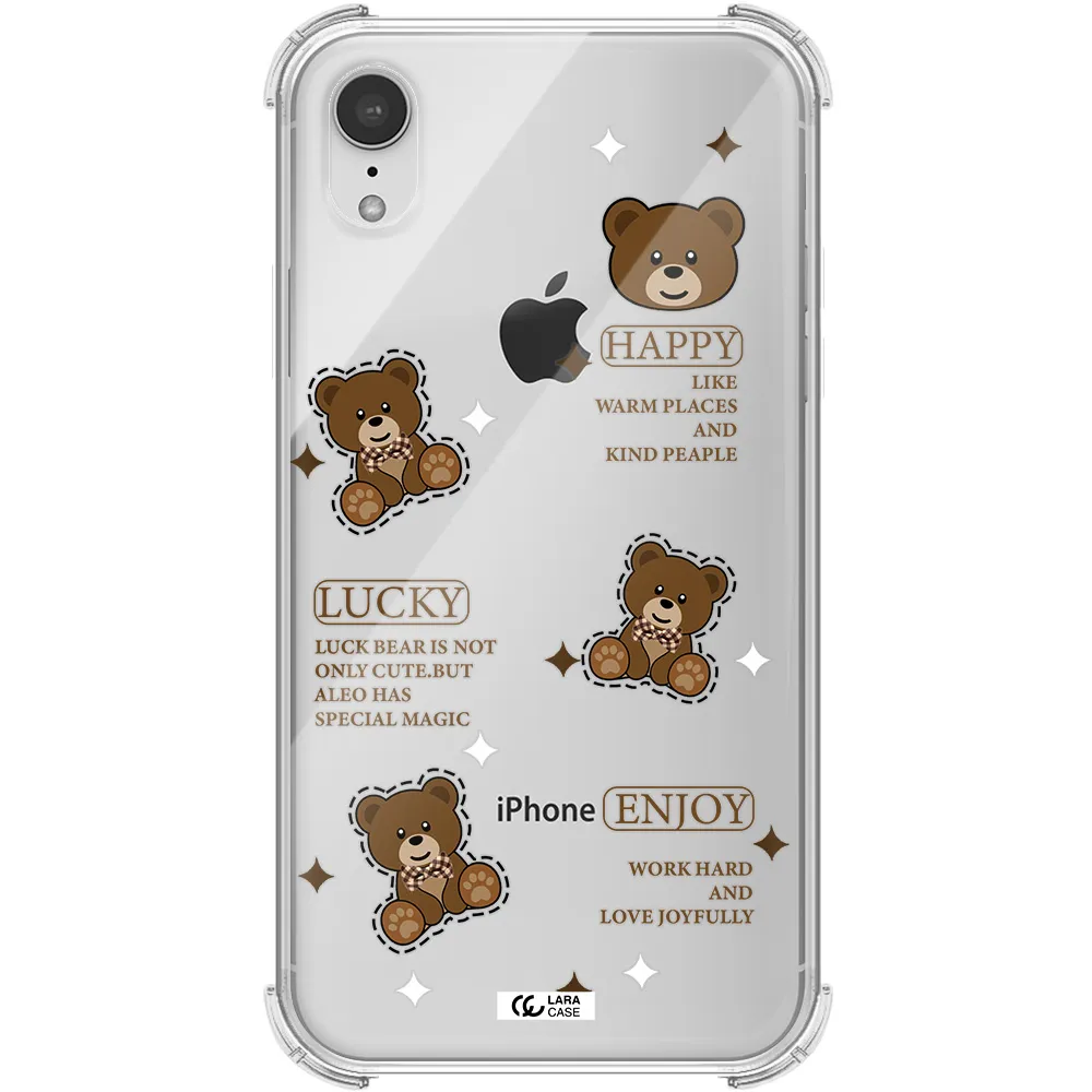 a collection of teddy bears Apple iPhone XR Clear PC Case