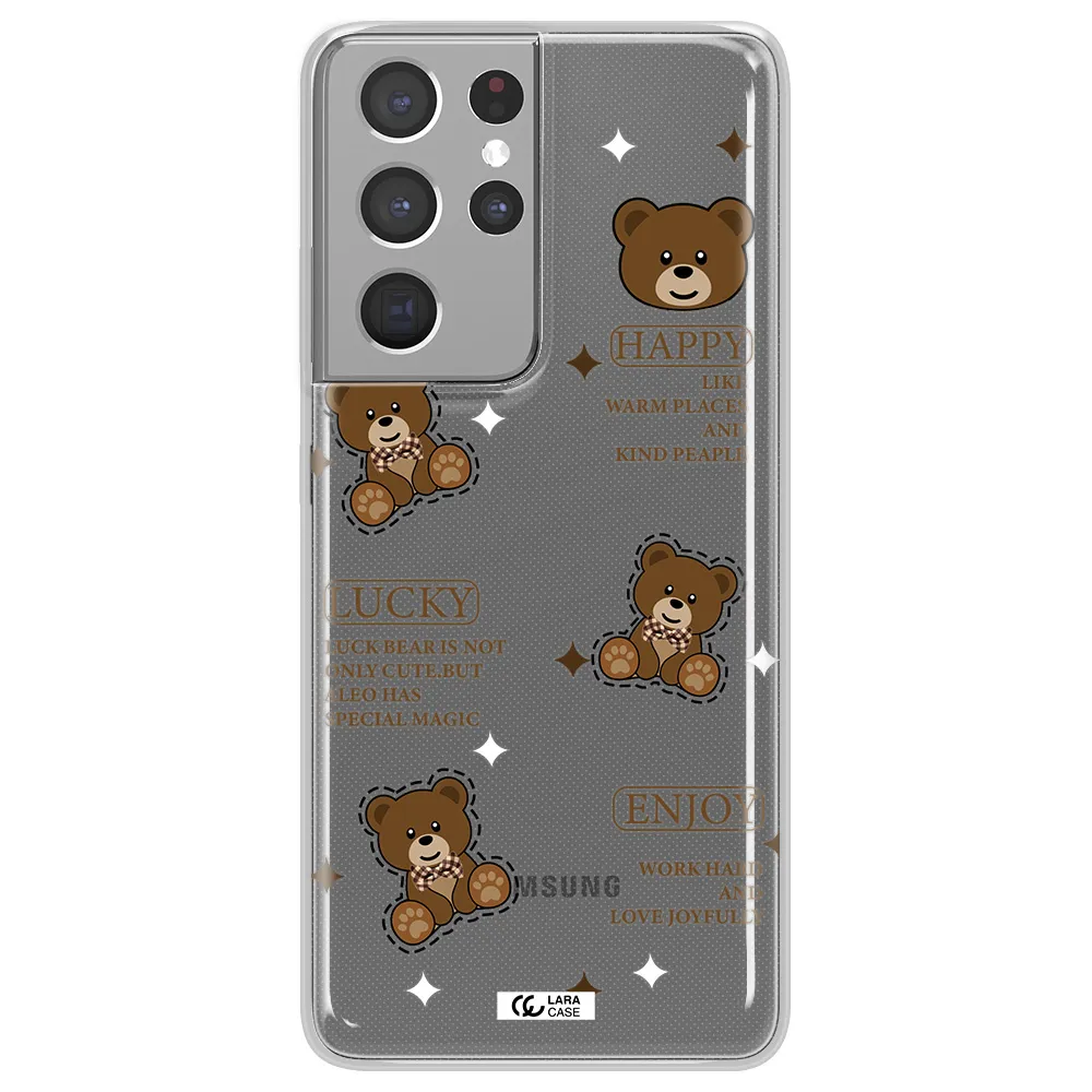 A Collection Of Teddy Bears Samsung S21 Ultra Clear Tpu Case