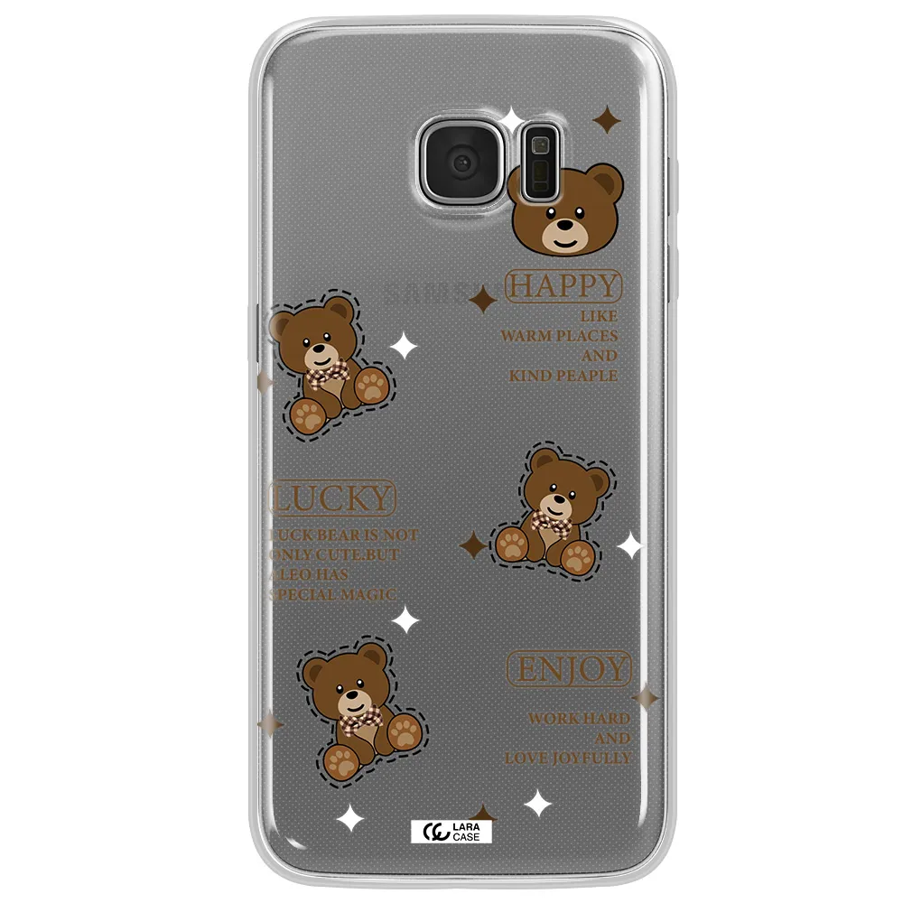 A Collection Of Teddy Bears Samsung S7 Edge Clear Tpu Case