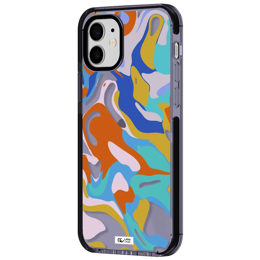 a colorful background with different colors Apple iPhone 11 impact Lilac Case