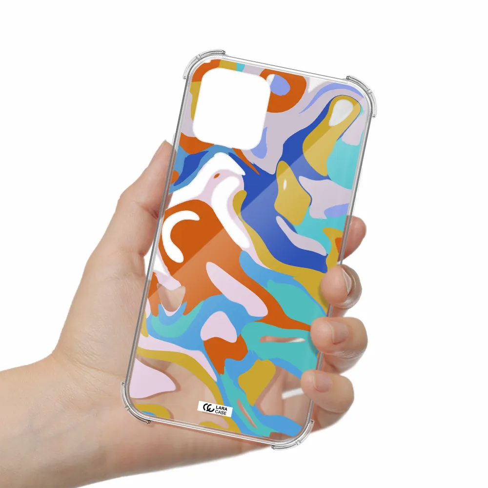 a colorful background with different colors Apple iPhone 11 pro max Clear PC Case