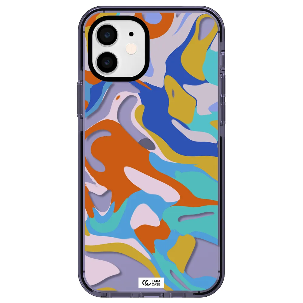 a colorful background with different colors Apple iPhone 12 impact Lilac Case