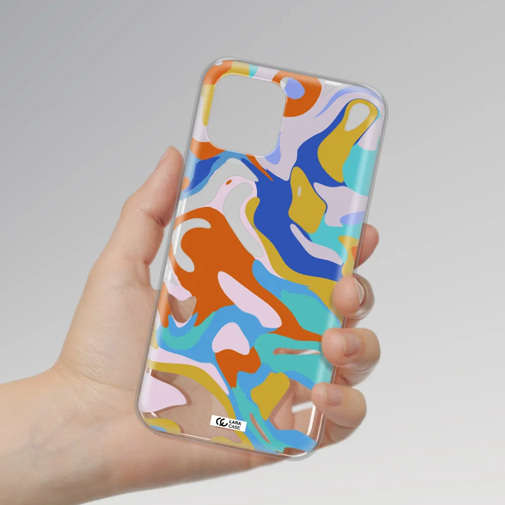 A Colorful Background With Different Colors Apple Iphone 12 Mini Clear Tpu Case