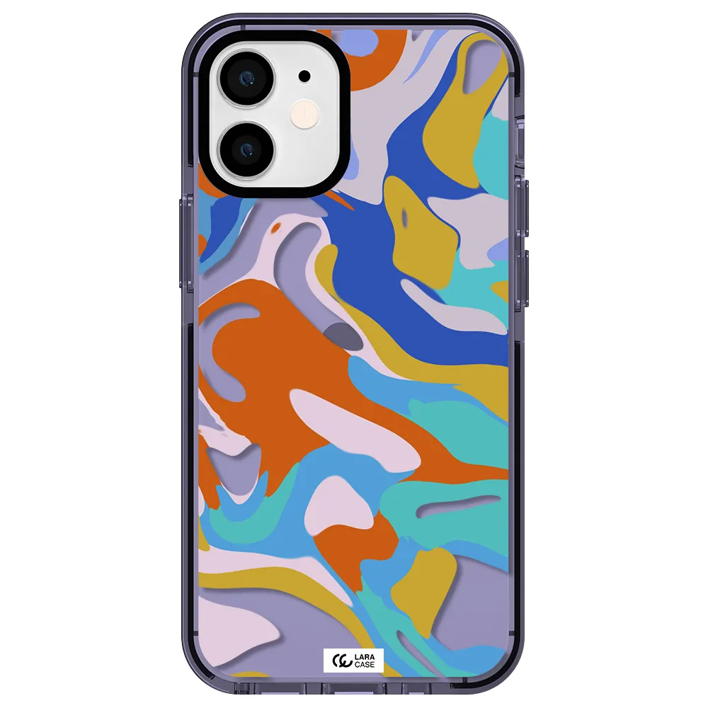 a colorful background with different colors Apple iPhone 12 mini impact Lilac Case