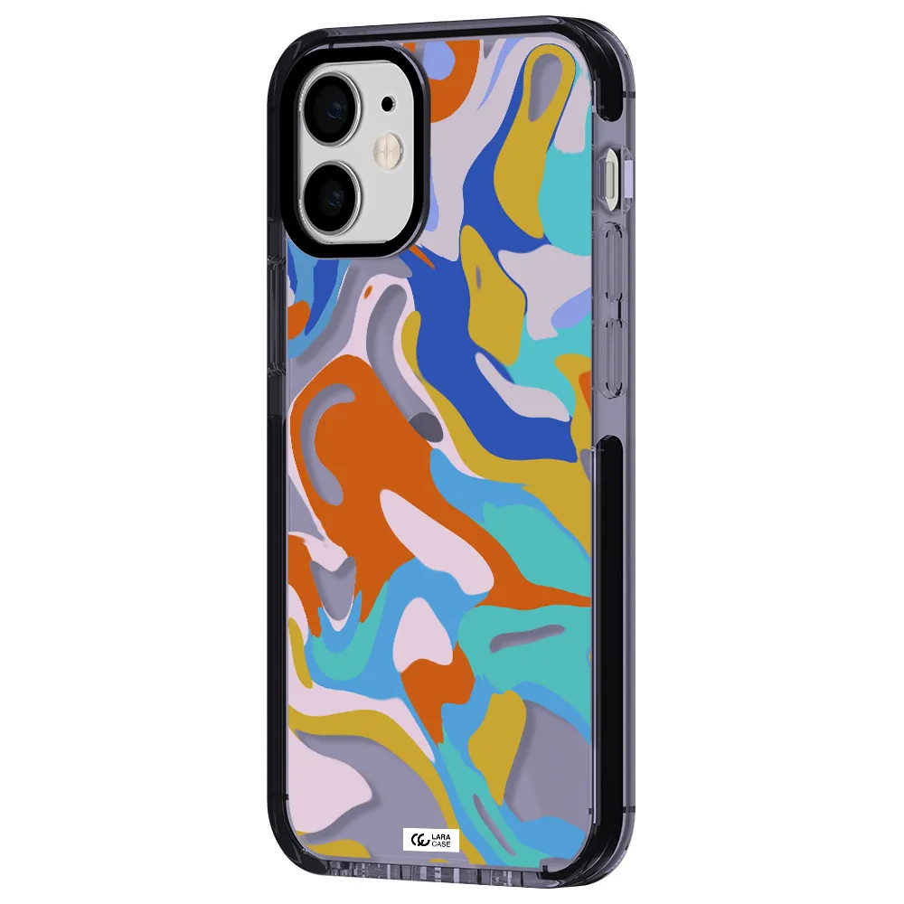 a colorful background with different colors Apple iPhone 12 mini impact Lilac Case