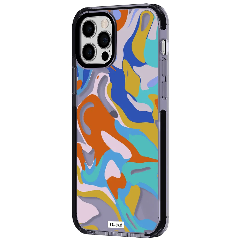 a colorful background with different colors Apple iPhone 12 pro impact Lilac Case