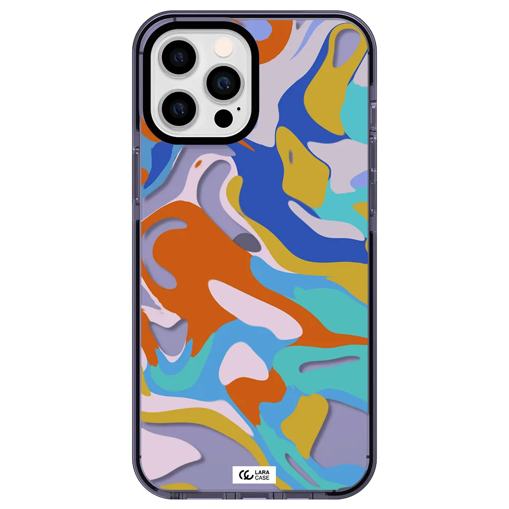 a colorful background with different colors Apple iPhone 12 pro max impact Lilac Case