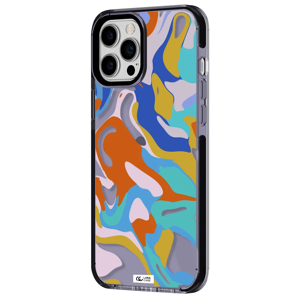 a colorful background with different colors Apple iPhone 12 pro max impact Lilac Case