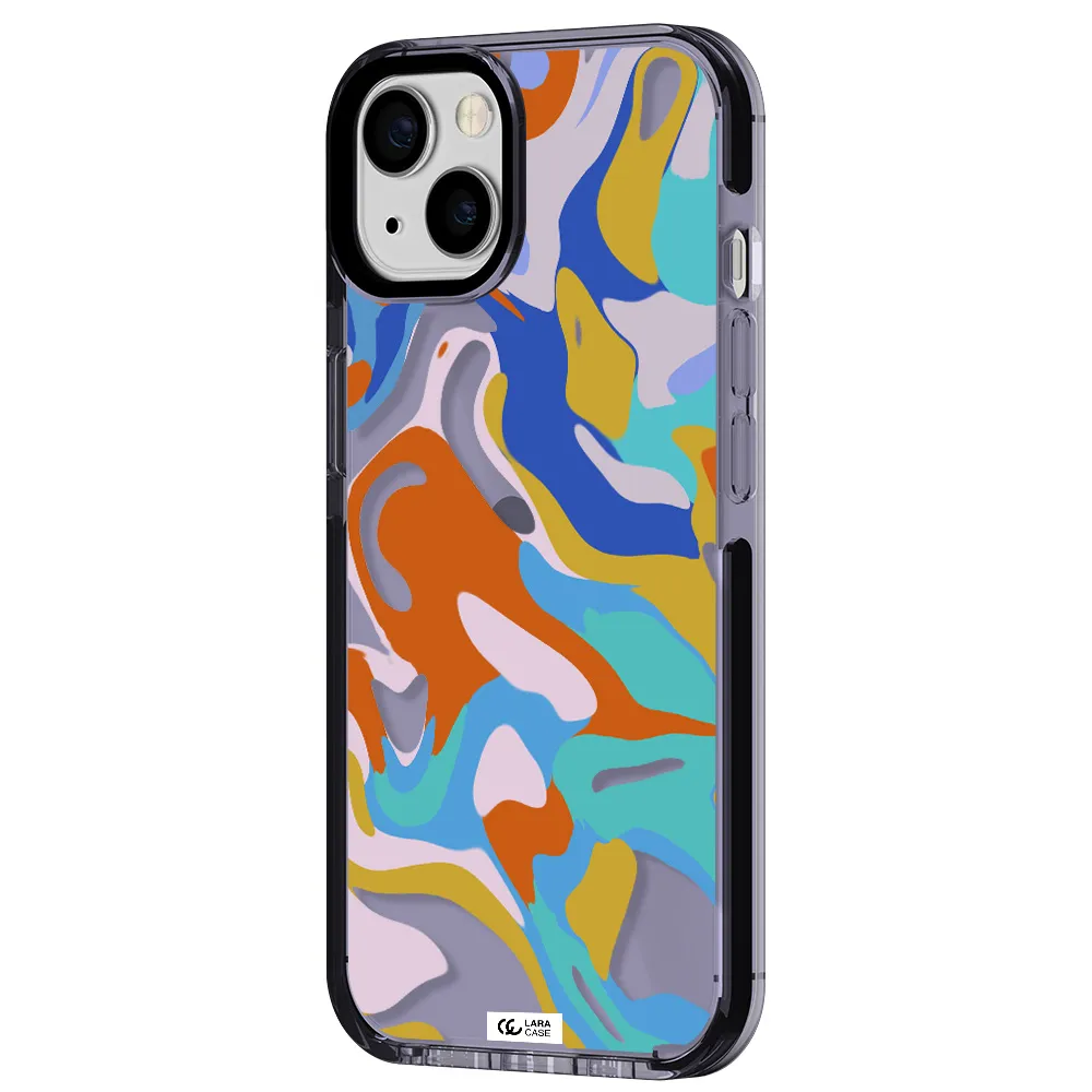 a colorful background with different colors Apple iPhone 13 impact Lilac Case