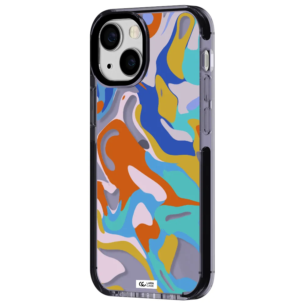 a colorful background with different colors Apple iPhone 13 mini impact Lilac Case