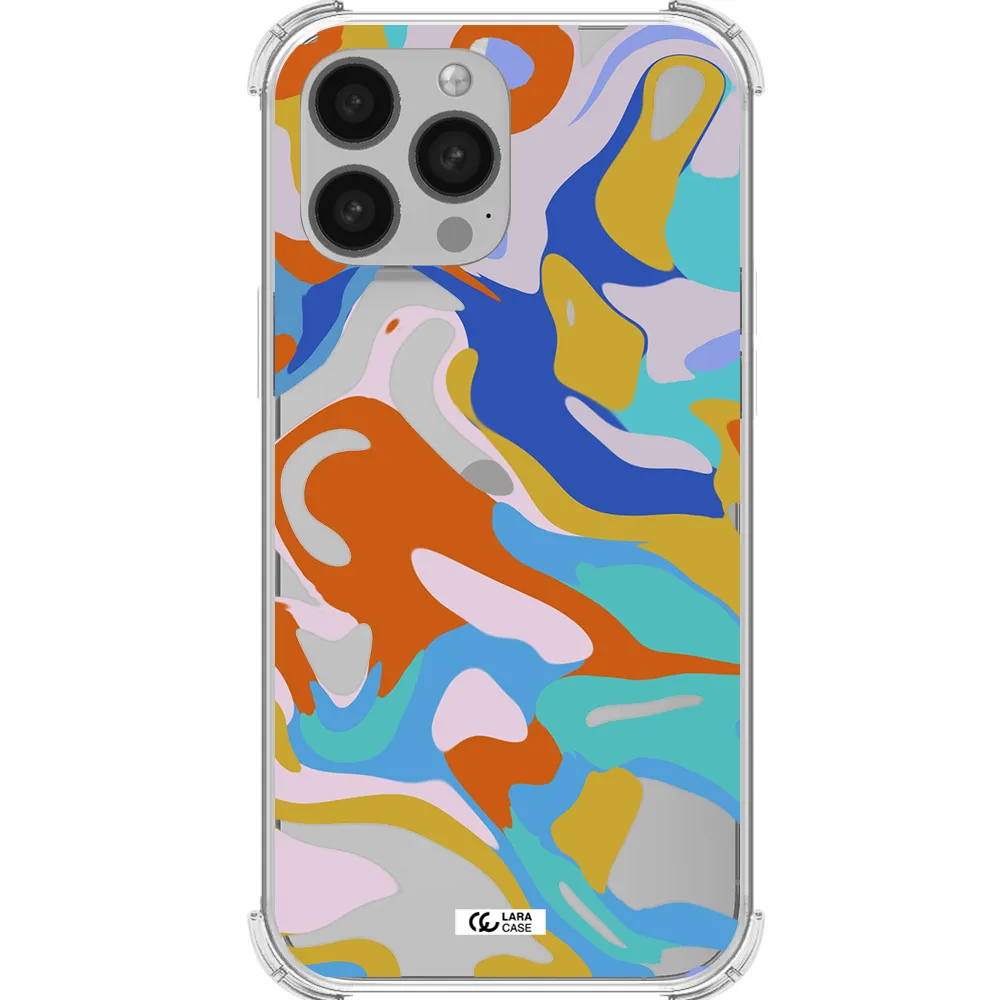 a colorful background with different colors Apple iPhone 13 Pro Clear PC Case