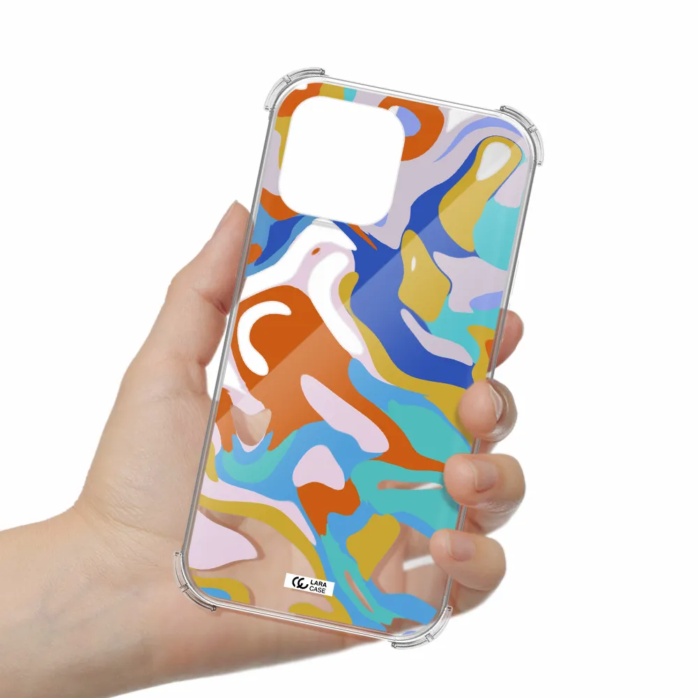 a colorful background with different colors Apple iPhone 13 Pro Clear PC Case