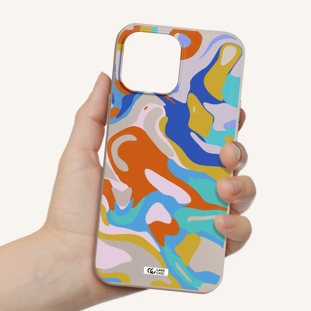 a colorful background with different colors Apple iPhone 13 Pro Silicone Stone Case