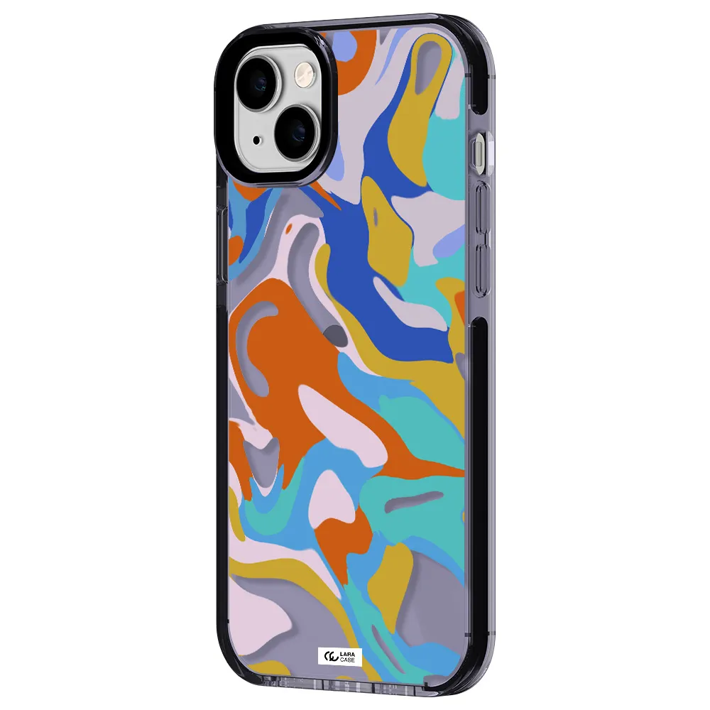 a colorful background with different colors Apple iPhone 14 plus impact Lilac Case