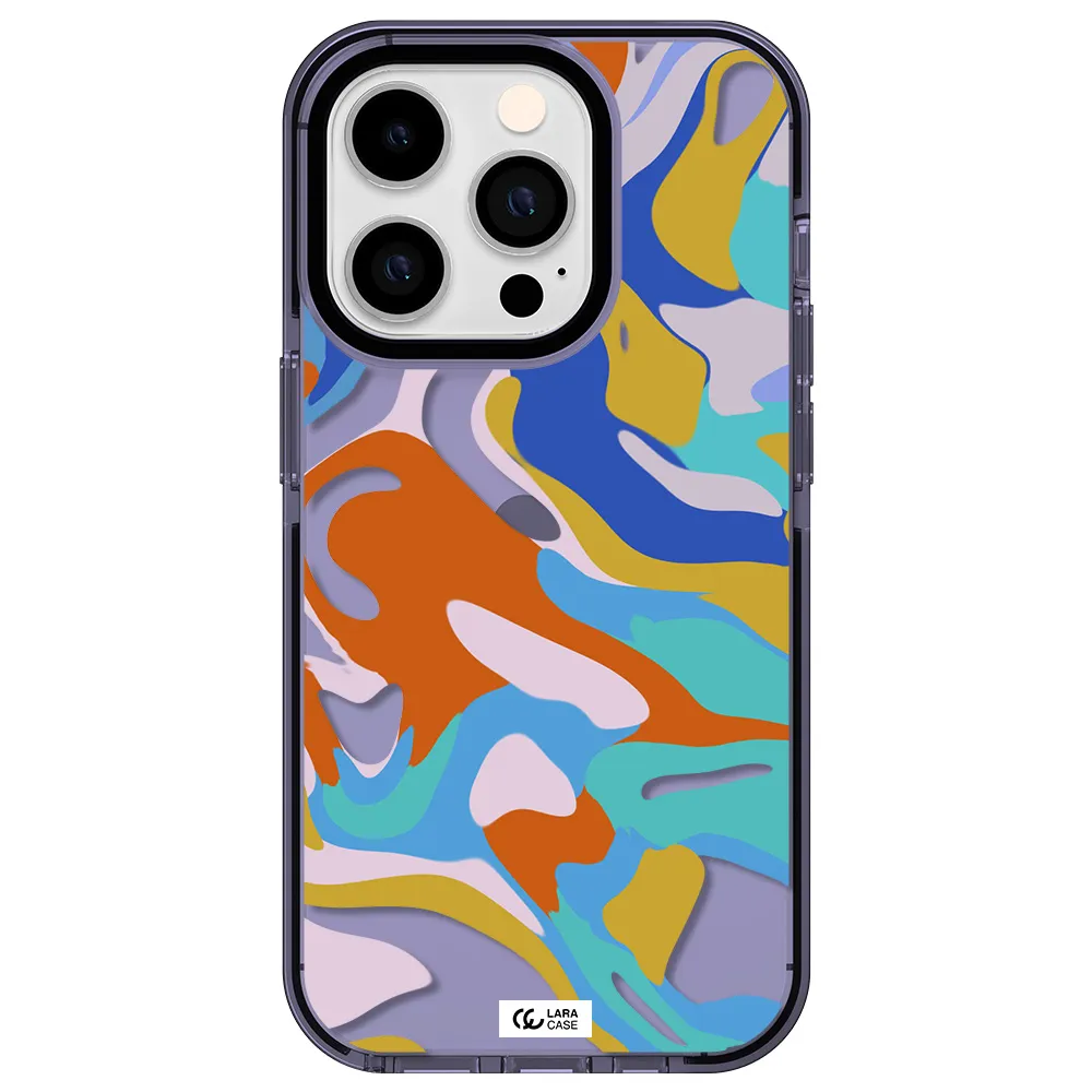 a colorful background with different colors Apple iPhone 14 pro impact Lilac Case