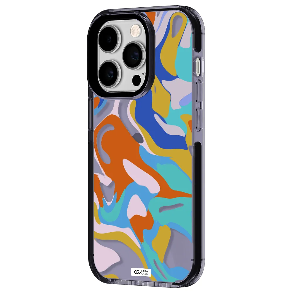 a colorful background with different colors Apple iPhone 14 pro impact Lilac Case