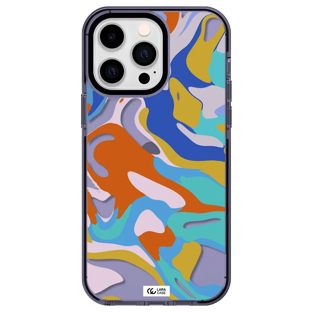 a colorful background with different colors Apple iPhone 14 pro max impact Lilac Case