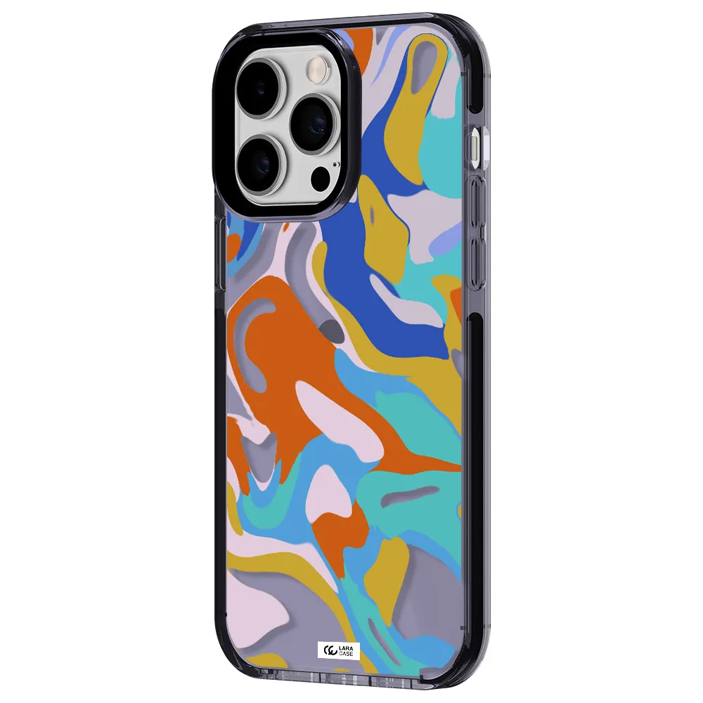 a colorful background with different colors Apple iPhone 14 pro max impact Lilac Case